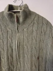 ポロラルフローレン ケーブルニット ハーフジップアップ XL