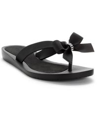 게스 여성 신발 샌들 GUESS Womens Tutu Eva Fashion Bow Detail Flip Flop Sandals Black 블랙