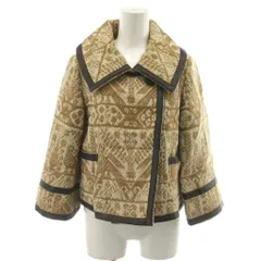 グレースコンチネンタル GRACE CONTINENTAL ジャケット 上着 ウール 36 ベージュ 総柄 /RR