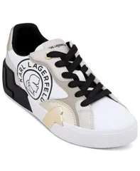 カール ラガーフェルド レディース シューズ スニーカー レース KARLAGERFELD PARIS Womens Meryn Lace Up Sneakers Bright WhiteCalcarのサムネイル