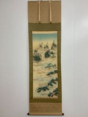 みりん様用】鳥獣戯画 紙本 掛軸（河鍋暁斎 風） - メルカリ
