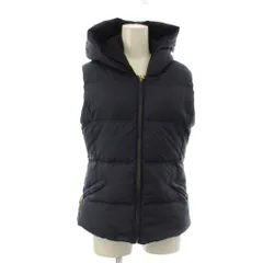 プラステ PLST 上着 ダウンベスト M ネイビー 黒 フード付き /JP