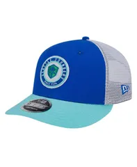 ニューエラ メンズ アクセサリー 帽子 New Era Mens Blue Seattle Sounders FC Throwback Trucker Low Profile 9FIFTY Snapback Hat Blue ブルー