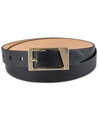 カルバンクライン レディース アクセサリー ベルト Calvin Klein Skinny Geometric Center Bar Buckle Dress Belt Black ブラックのサムネイル