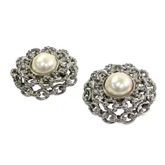 GIVENCHY ジバンシィ ヴィンテージ イヤリング シルバー カラー