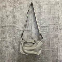 【T-1041】LONGCHAMP ル プリアージュ ハンドバッグ グレー ナイロン レザー切替 2WAY ショルダー 折りたたみ可能 軽量 大容量 通勤 通学 レディース バッグ