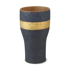 波佐見焼 タンブラー / 二重構造 キーポ ビア カップ 金ロード 約φ 8cm xH 14.2cm 330ｃｃ 1