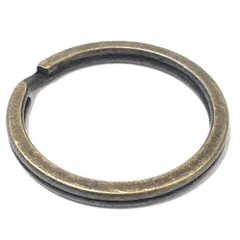 【特価商品】アンティーク 20mm 二重リング 金具 30個 パーツ キーリング リング キーホルダー