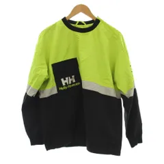 ヘリーハンセン HELLY HANSEN ジャケット 上着 M 黒 黄緑 長袖 クルーネック 切り替えデザイン /JP
