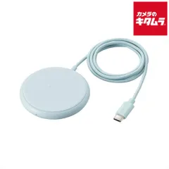 【新品】エレコム W-QA25BU Qi規格対応ワイヤレス充電器/5W/卓上/ケーブル一体/1m/ブルー