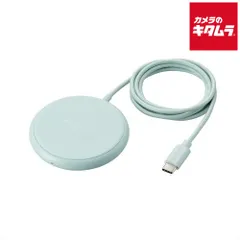 【新品】エレコム W-QA25GN Qi規格対応ワイヤレス充電器/5W/卓上/ケーブル一体/1m/グリーン