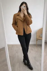 コールザ COLZA スウェード ライダースジャケット / ブラウン / JPN