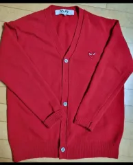 COMME des GARCONS PLAY レッド カーディガン
