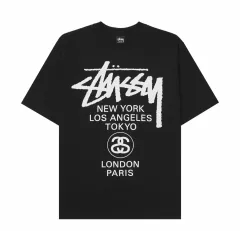 STUSSY WORLD TOUR Tシャツ ブラック L