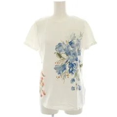 ローレンラルフローレン LAUREN RALPH LAUREN Tシャツ カットソー 半袖 フラワープリント 刺繍 S 白 ホワイト IT03945310963 /HN