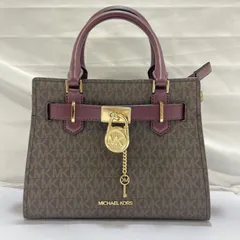 【中古】MICHAEL KORS 2WAY ショルダーバッグ ブラウン/レッド マイケルコース[19][240019527398]