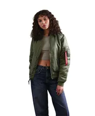 アルファインダストリーズ レディース アウター ジャケット・ブルゾン Alpha Industries Womens Ma1 Bomber Jacket Sage セージのサムネイル