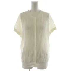 レキップヨシエイナバ L'EQUIPE YOSHIE INABA ニットカーディガン 半袖 38 白 ホワイト B5533KCD300 /AN7