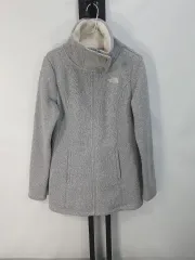 THE NORTH FACE ザノースフェイス フリース ニット フルジップアップ コート ジャケット グレー m