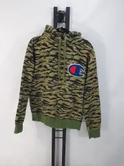 チャンピオン フーディー BIGロゴ タイガー カモ L