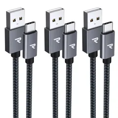【在庫処分】【1m+1m+2m 3本/黒】RAMPOW usb c ケーブル タイプc ケーブル 15W QC3.0対応高速充電 USB-C & USB-A 2.0規格データ転送 iPhone17/Air/16/16e/15 充電 Sony Xperia/Sa
