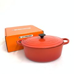 LE CREUSET 両手鍋 18cm オレンジ 未使用品 LE CREUSET 小型両手鍋 オレンジ色 箱付き - メルカリ