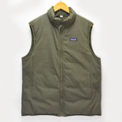 新品同様 Patagonia パタゴニア ベスト リバーシブル コットン ダウンベスト オーガニックコットン メンズ M 26840 BSNG ダウン 600フィルパワー グリーン カーキ 緑 コーデュロイ