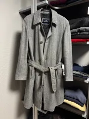 着用画像あり エルノ ヘリンボーン 季節の変わり目 ステンカラーコート お勧めサイズ 48