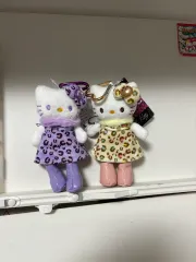 新品ハローキティ レオパード ロング キーホルダー
