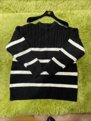 ボーダー柄ニット オーバーサイズニット 冬ニット