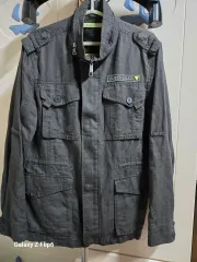 GUESS ポケット マウンテンパーカー ジャケット チャコール