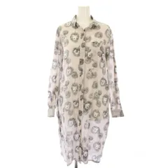 マーブルシュッド marble SUD シャツワンピース 長袖 ひざ丈 総柄 ピンク 035S014244 /TK