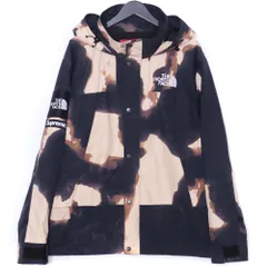 SUPREME × THE NORTH FACE Bleached Denim Print Mountain Jacket Lサイズ ブラウン NP521001