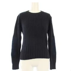 ポロジーンズ ラルフローレン POLO JEANS ニット セーター M 紺 ネイビー 長袖 リブ編み エルボーパッチ /TK