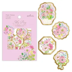 【メール便】シールフレーク フレークシール 4柄16枚入り MPピンク 日本ホールマーク 母の日 ギフトシール おしゃれ グッズ 