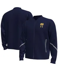 アンダーアーマー メンズ アウター ジャケット・ブルゾン ジャケット Under Armour Mens Navy Notre Dame Fighting Irish Unstoppable FullZip Bomber Jacket Navy ネイビー