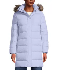 ランズエンド レディース アウター ジャケット・ブルゾン コート ダウン Lands End Womens Max 600 Down Puffer Coat Faint lavender ラベンダーのサムネイル