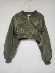 カーキ クロップド MA-1ジャケット