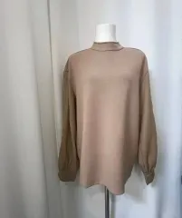 SYSTEM ベージュ バルーン袖 Tシャツ 2017年