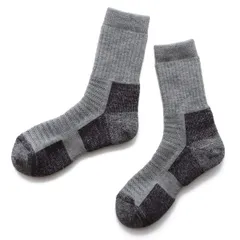 【在庫処分】SOCKS MOUNTAINEERING 山登り トレッキング ソックス ロングトレイル スキー スノーボード 登山 クルー丈 毛混 抗菌防臭 メリノウール パイル編み メンズ＆レディース ソックス [ナイガイ] 靴下 90301018
