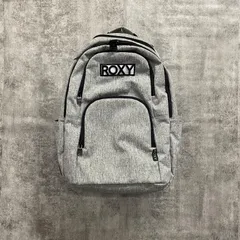 【T-1043】ROXY ロキシー リュック グレー バックパック 大容量 多収納 デイパック 通学 通勤 カジュアル レディース シンプル 人気ブランド 古着バッグ 使用感ありのサムネイル