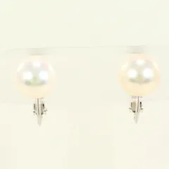 K14WG イヤリング clip-on earrings イミテーションパール 総重量約3.4g