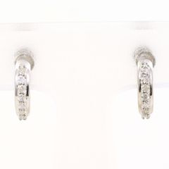 K18/Pt900 ダイヤ フープ ワッカ スナップピアス D:0.06ct - メルカリ