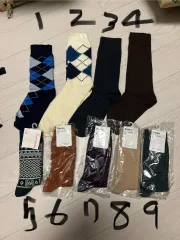 (땡처리)メンズ ロークルー ミドル丈 靴下 9足 (2万円)