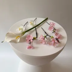 桜　アーティシャルフラワー造花のヘッドパーツ｜結婚式・卒業式・前撮り・和装にも