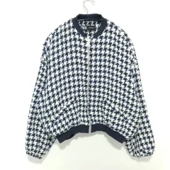 ザラ レディース ツイード ストラクチャー ブルゾン ジャケット L_M1664