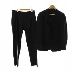 コムサメン COMME CA MEN セットアップ シングルスーツ ストライプ柄 ジャケット パンツ L ネイビー /DO