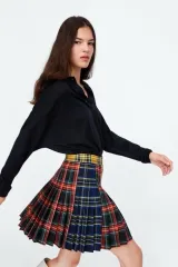 ZARA ウィメンズ タン チェック プリーツスカート テニススカート S