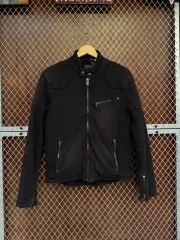 POLO RALPH LAUREN ポロラルフローレン ピグメント キルティング ブラック バイカー ジャケット ジップアップ ジャケット S