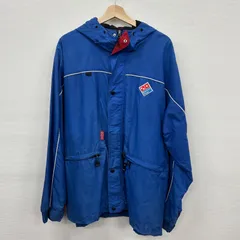 Y138 Domino's Pizza ナイロンジャケット L 青 ブルー ドミノピザ 古着卸 アメリカ仕入